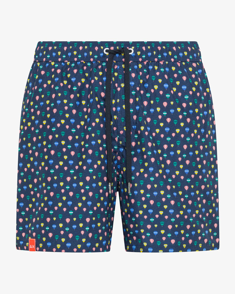 Sun68 Boxer Mare con Stampa Colore Blu Avio