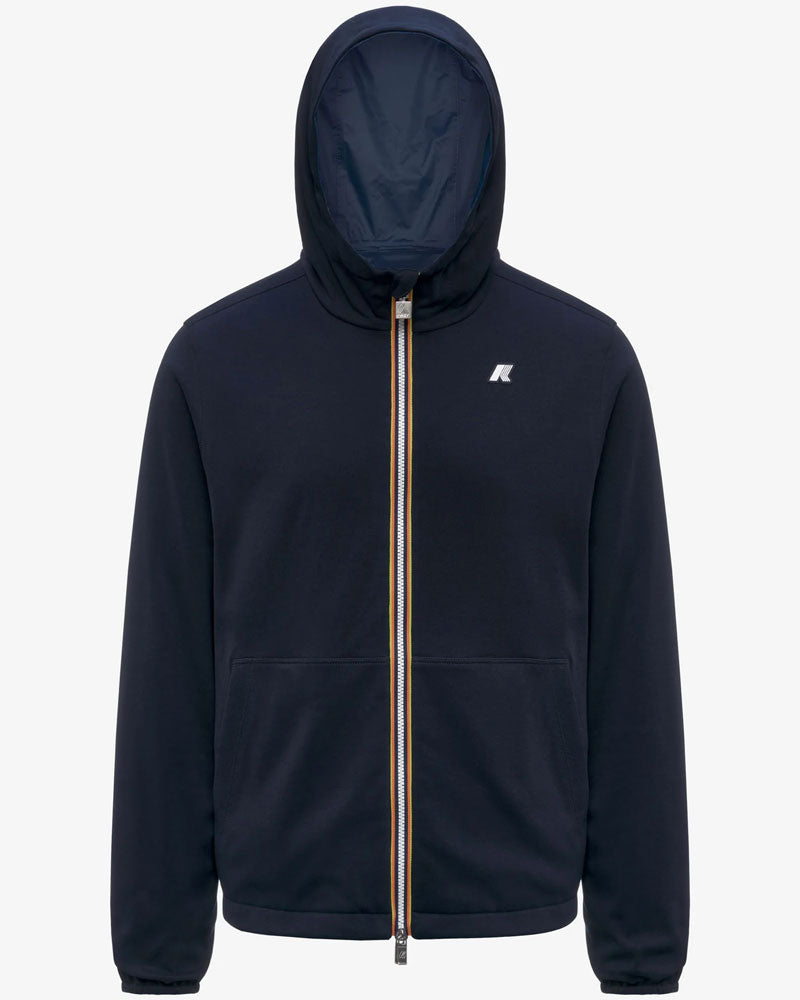 K-Way Giacca Jake Double Interlock Colore Blu Navy/Blu Insignia