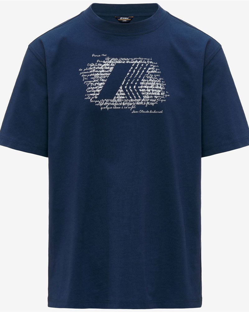 K-Way T-Shirt Solo Jersey History Colore Blu Navy