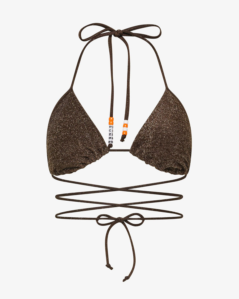 Sun 68 Bikini Mare in Lurex Colore Cacao