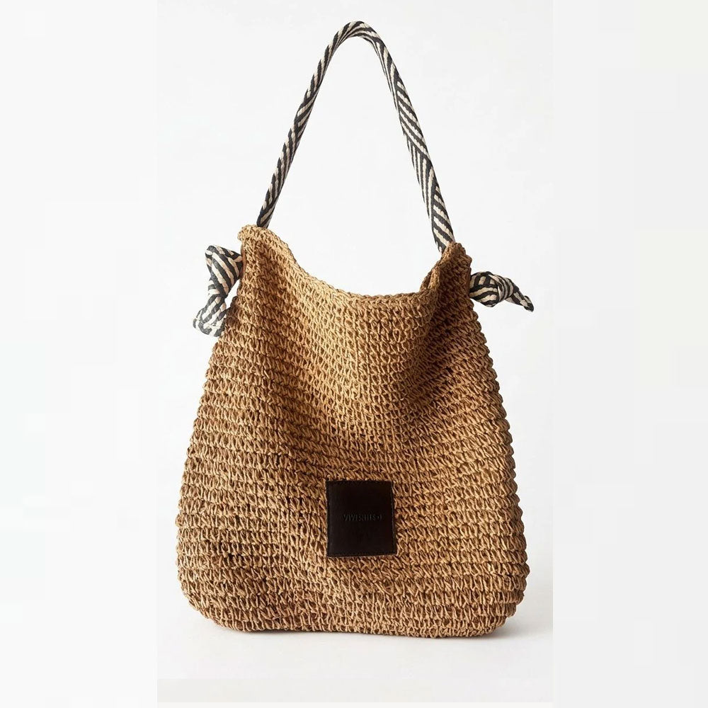 Vivienne D Borsa Mare Nastro Colore Cammello
