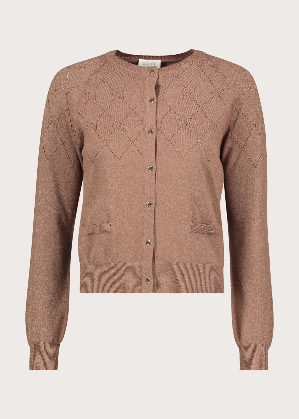Gaudì Jeans Cardigan Colore Marrone da Donna con Logo
