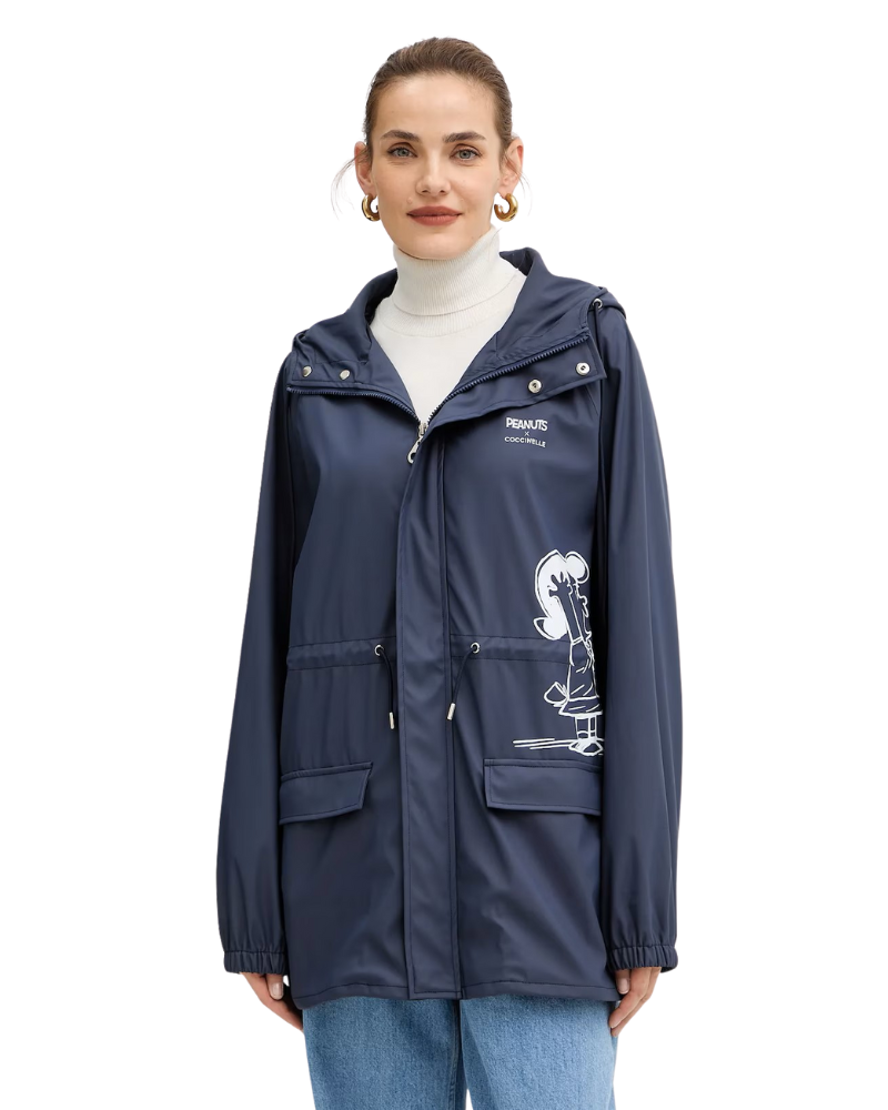 Coccinelle Parka Impermeabile Peanuts Colore Blu