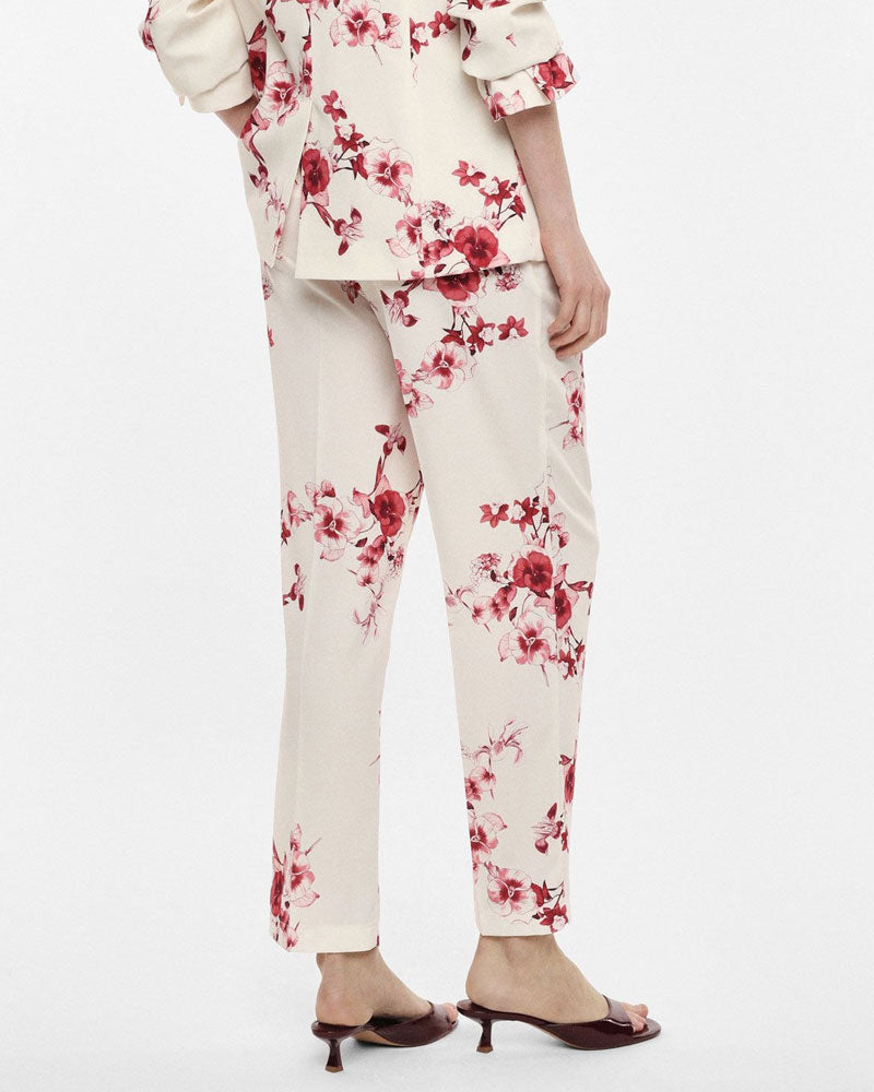 Imperial Pantaloni Sartoriali Stampa Floreale Fit Dritto