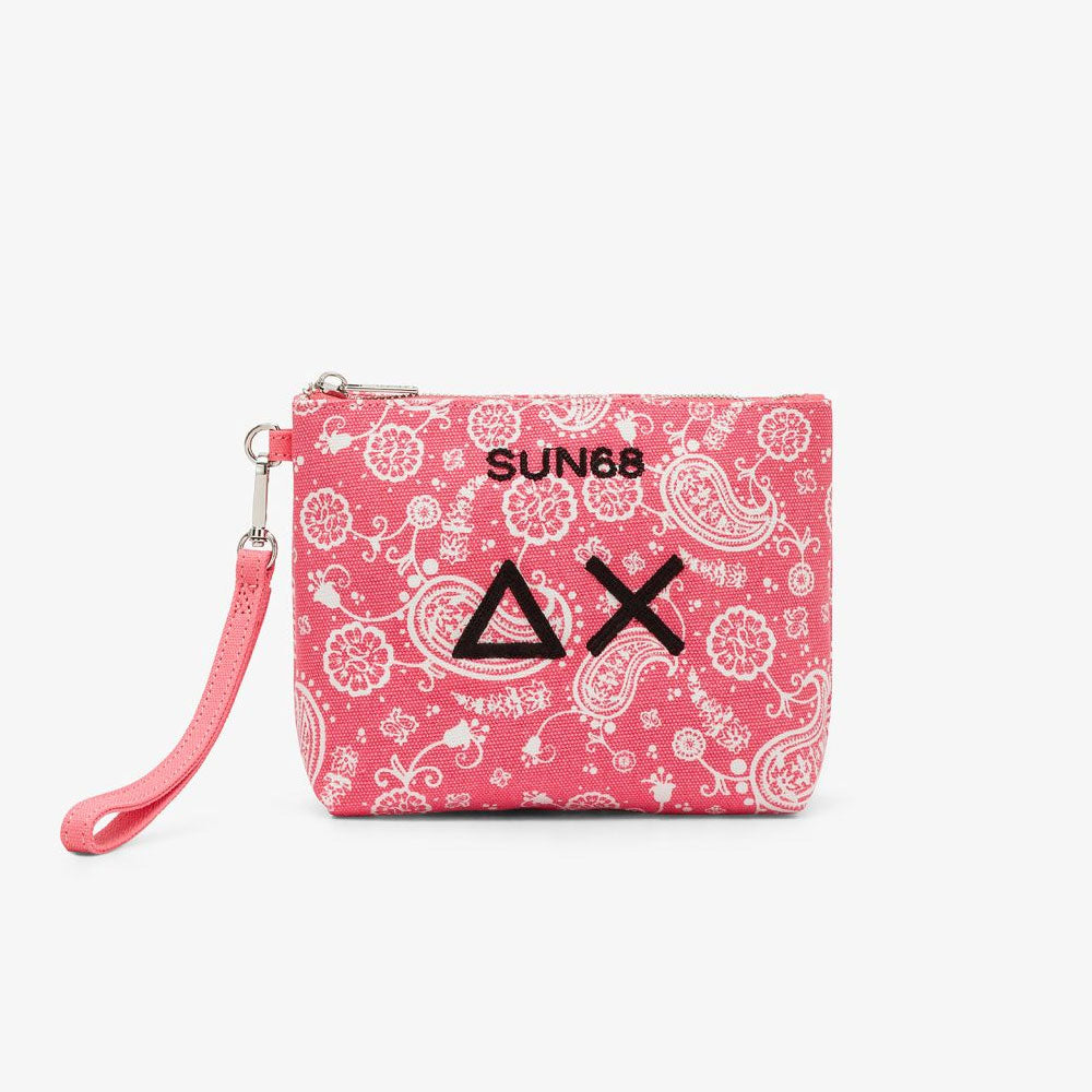 Sun68 Pouch in Tela Stampato Colore Fucsia