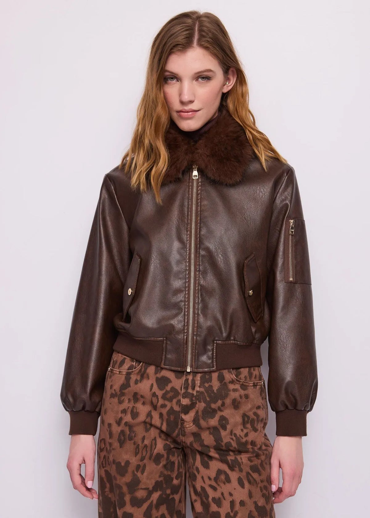 Gaudì Giacca da donna in similpelle con zip