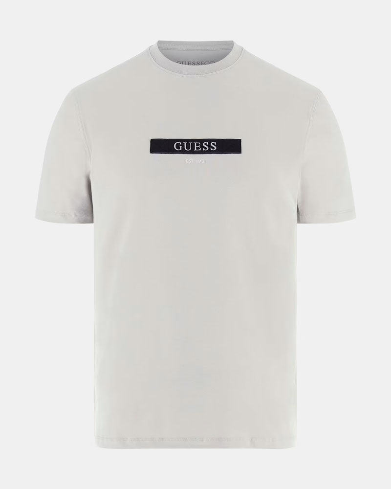 Guess T-Shirt Oversize con Logo Colore Grigio Chiaro