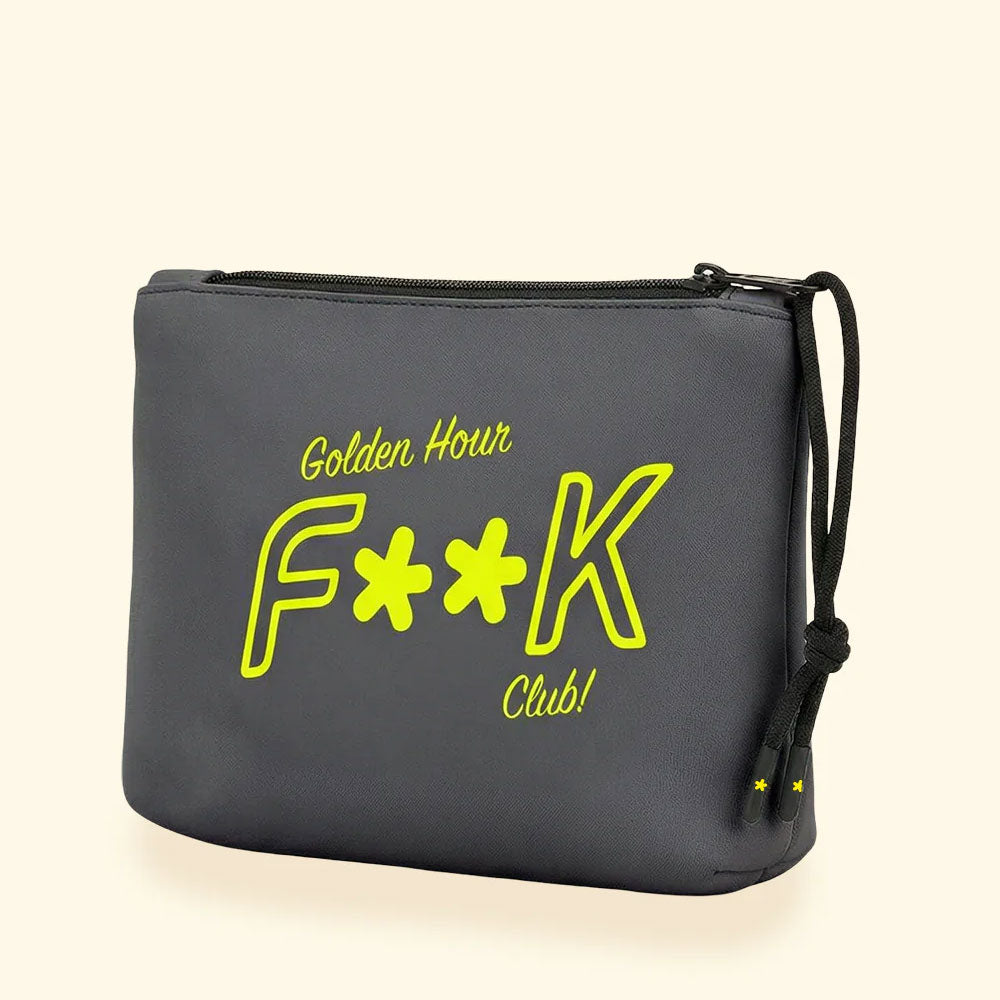 F**k Pochette con Logo Colore Grigio