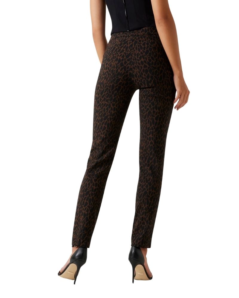 Guess Pantalone Vita Media Slim Colore Leopardato da Donna