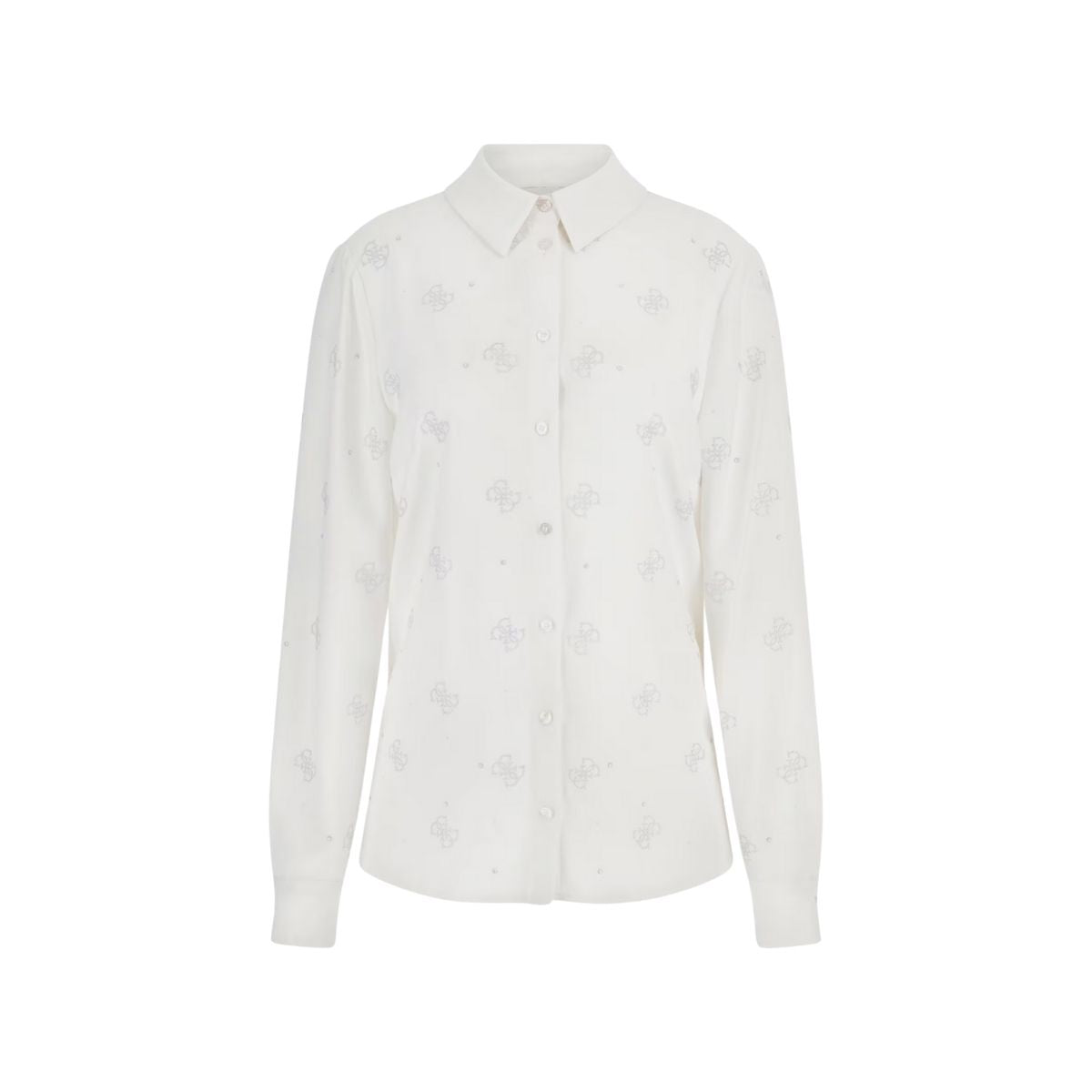 Guess Camicia con Logo 4G Colore Bianco da Donna