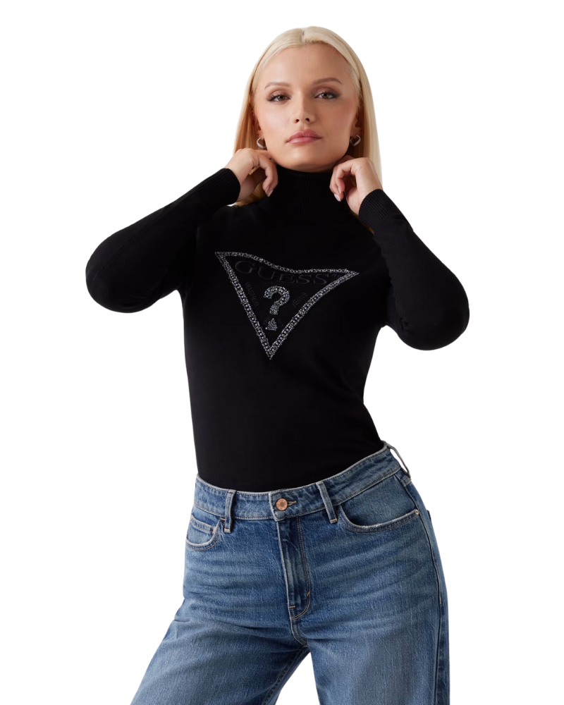 Guess Maglione collo Alto Colore Nero da Donna