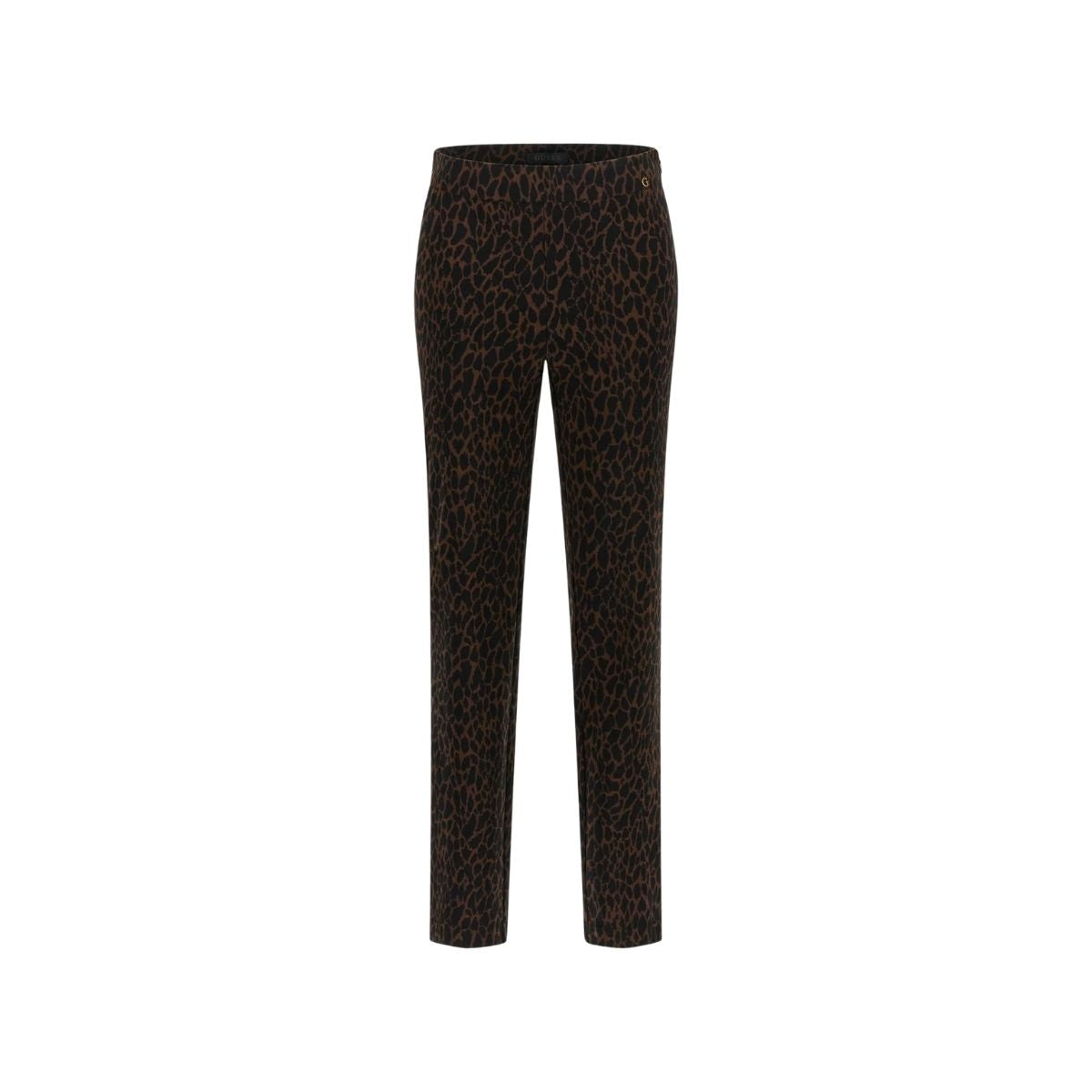 Guess Pantalone Vita Media Slim Colore Leopardato da Donna