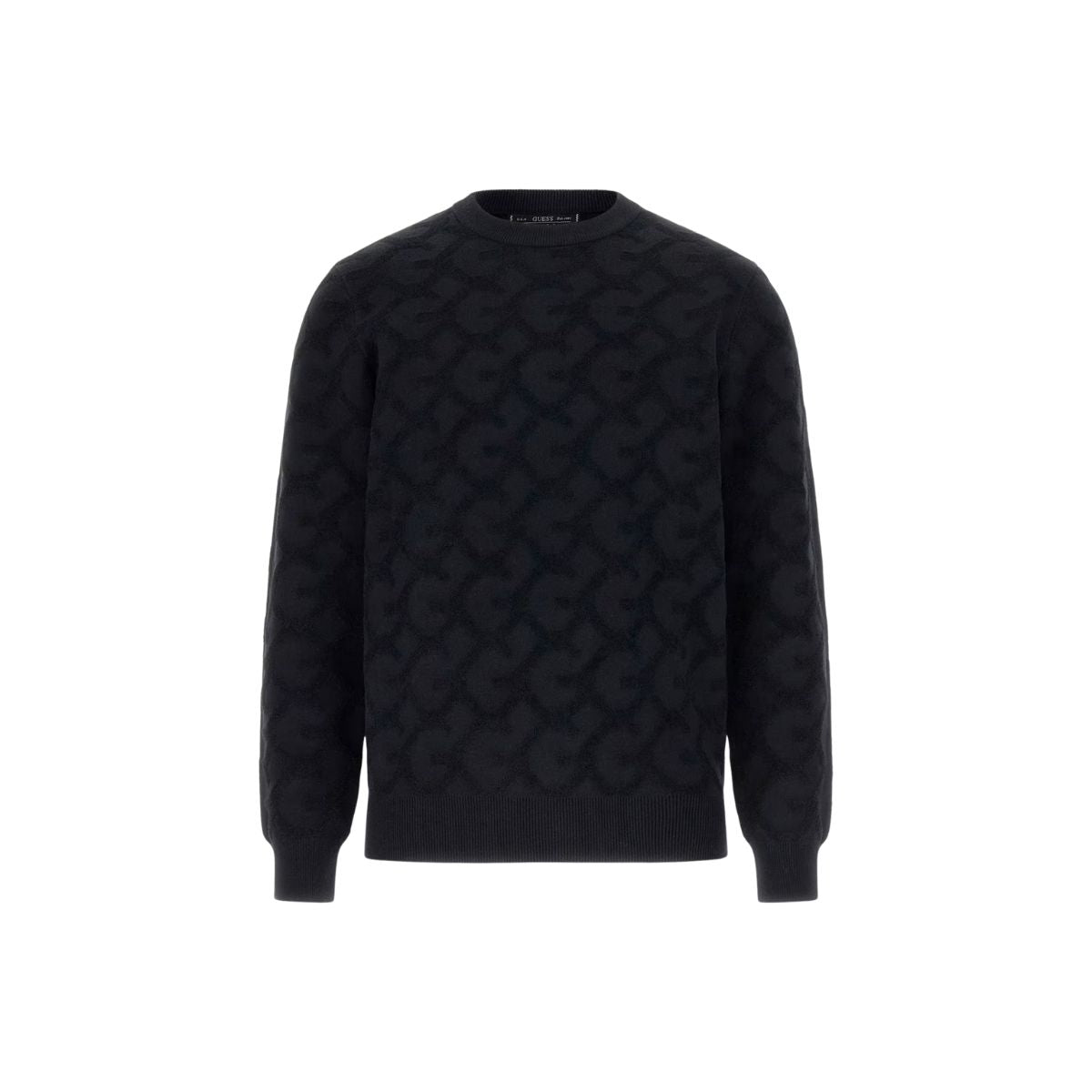 Guess Maglione logo jacquard a sbalzo Colore Nero da Uomo
