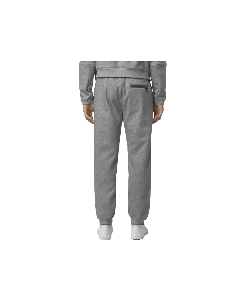 K-Way Pantaloni Sportivi Unisex  Colore Grigio  in Cotone Spazzolato