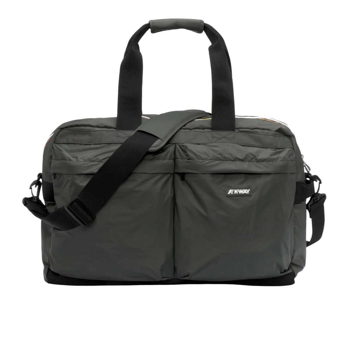 K-Way  Borsone Ardelu Colore Verde Unisex con Tasche Portaoggetti e Tracolla Regolabile