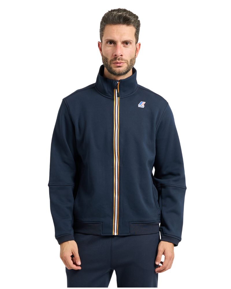 K-Way Felpa Pepin Brushed Pc Colore Blu