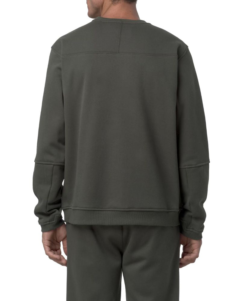 K-Way Felpa Cotone Le Vrai Colore Verde da Uomo