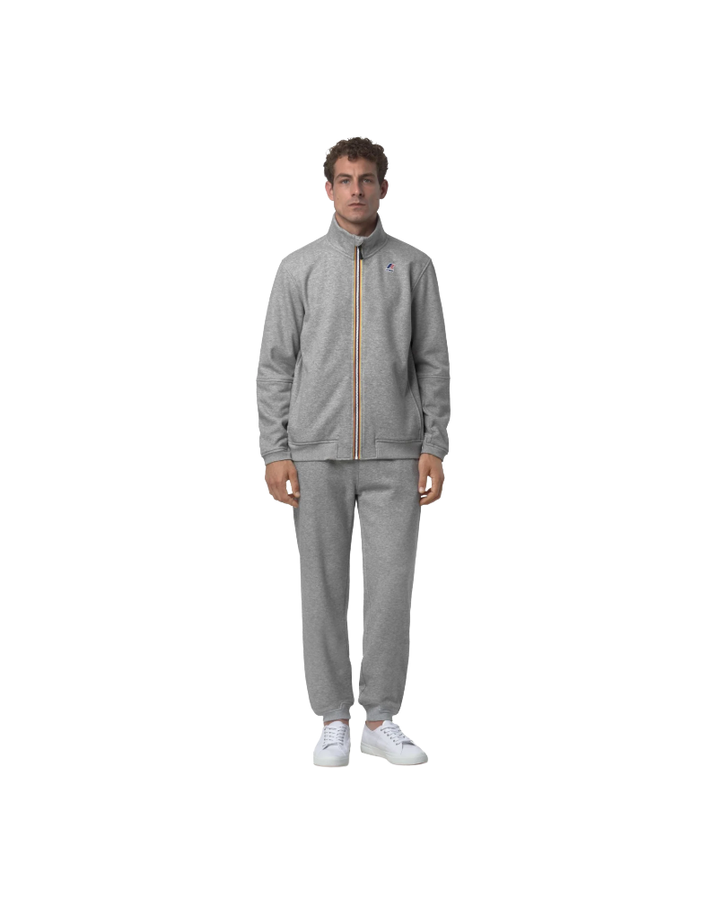 K-Way Pantaloni Sportivi Unisex  Colore Grigio  in Cotone Spazzolato