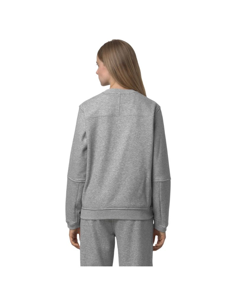K-Way Felpa Nael Brushed Pc Colore Grigio Unisex  in Pile di Cotone Spazzolato