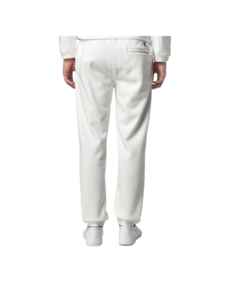 K-Way Pantaloni Sportivi Unisex  Colore Bianco  in Cotone Spazzolato