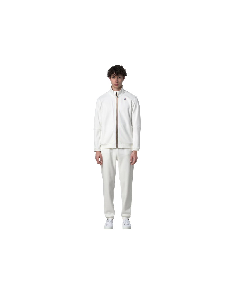 K-Way Pantaloni Sportivi Unisex  Colore Bianco  in Cotone Spazzolato