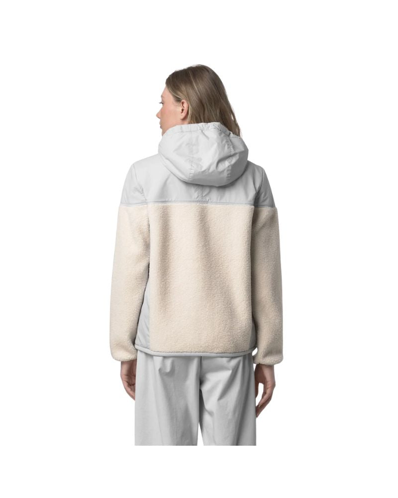 K-Way Giacca Samson 4.0 con Cappuccio Unisex Colore Grigio con Zip InteraiI solamento Sherpa e PrimaLoft