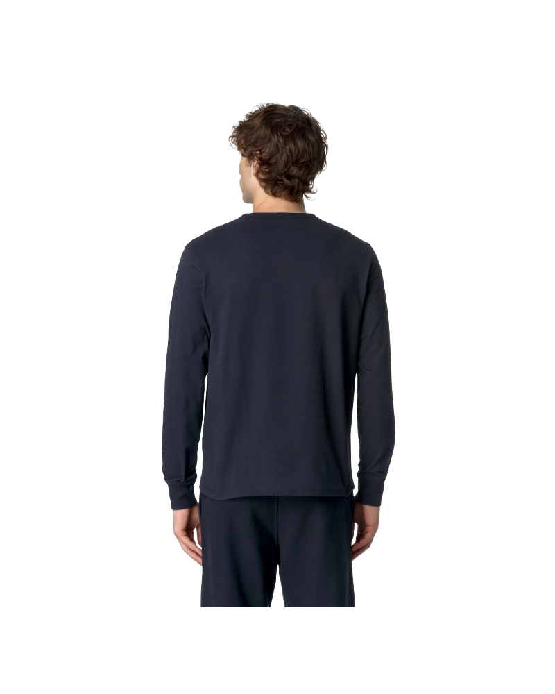 K-way T-shirt Elmer Js Peach Gardenia a Maniche Lunghe Slim Fit Blu da Uomo
