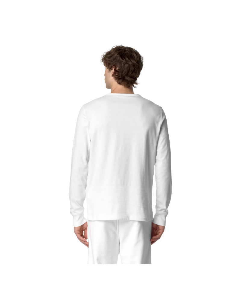 K-way T-shirt Elmer Js Peach Gardenia a Maniche Lunghe Slim Fit Bianco da Uomo