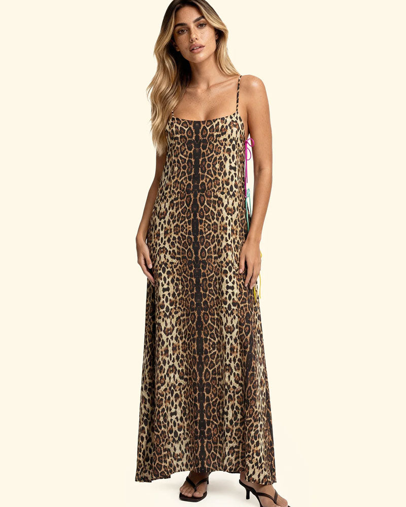 F**k Vestito Pareo Lungo Fantasia Colore Animalier