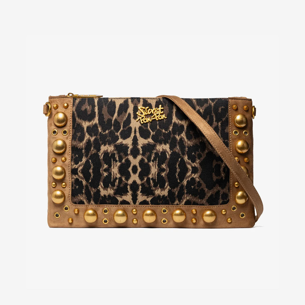 Secret Pon Pon Pochette Tatiana Pouch Colore Leopard
