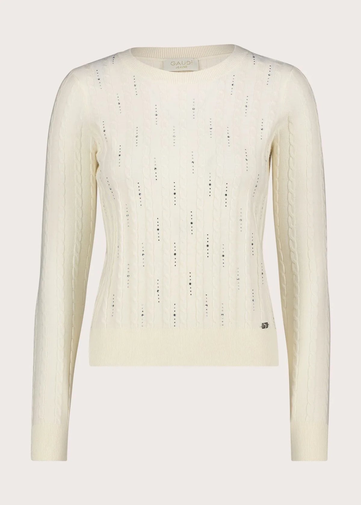 Gaudì Jeans Maglia girocollo da donna con strass