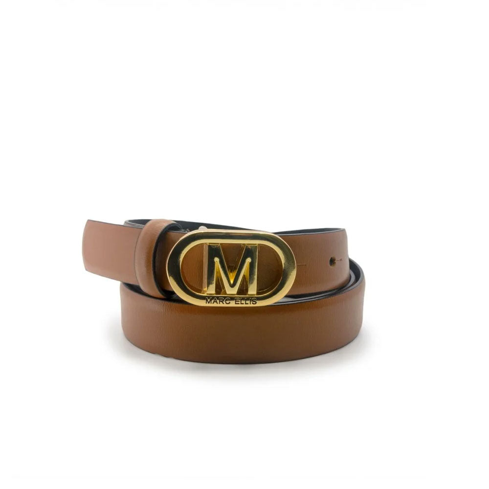 Marc Ellis Cintura con Logo Colore Tan/Gold