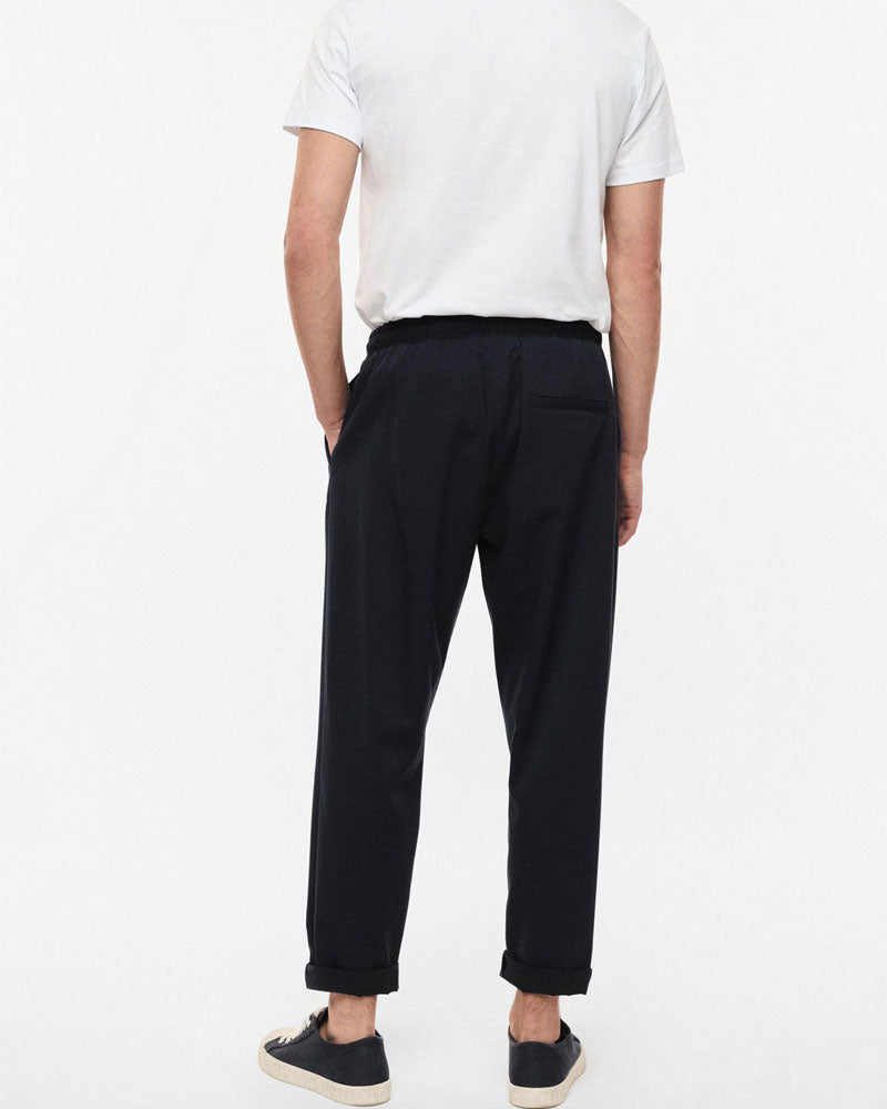 Imperial Pantaloni Jogger con Coulisse e Risvolto Colore Navy
