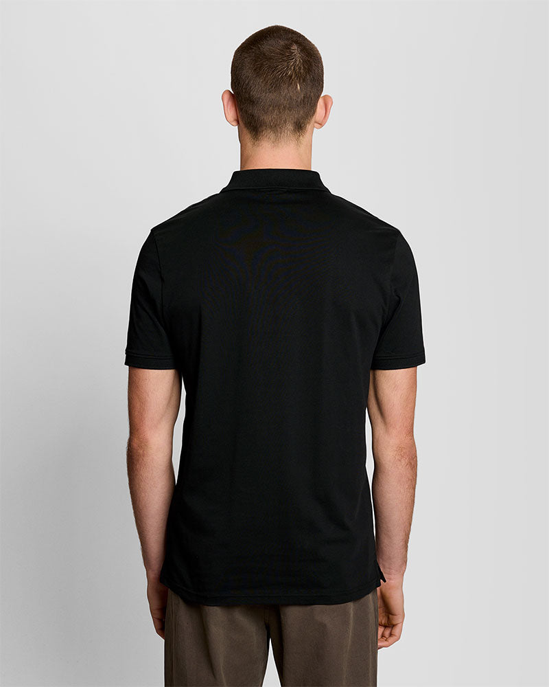 Lyle & Scott Polo in Jersey di Cotone Colore Nero