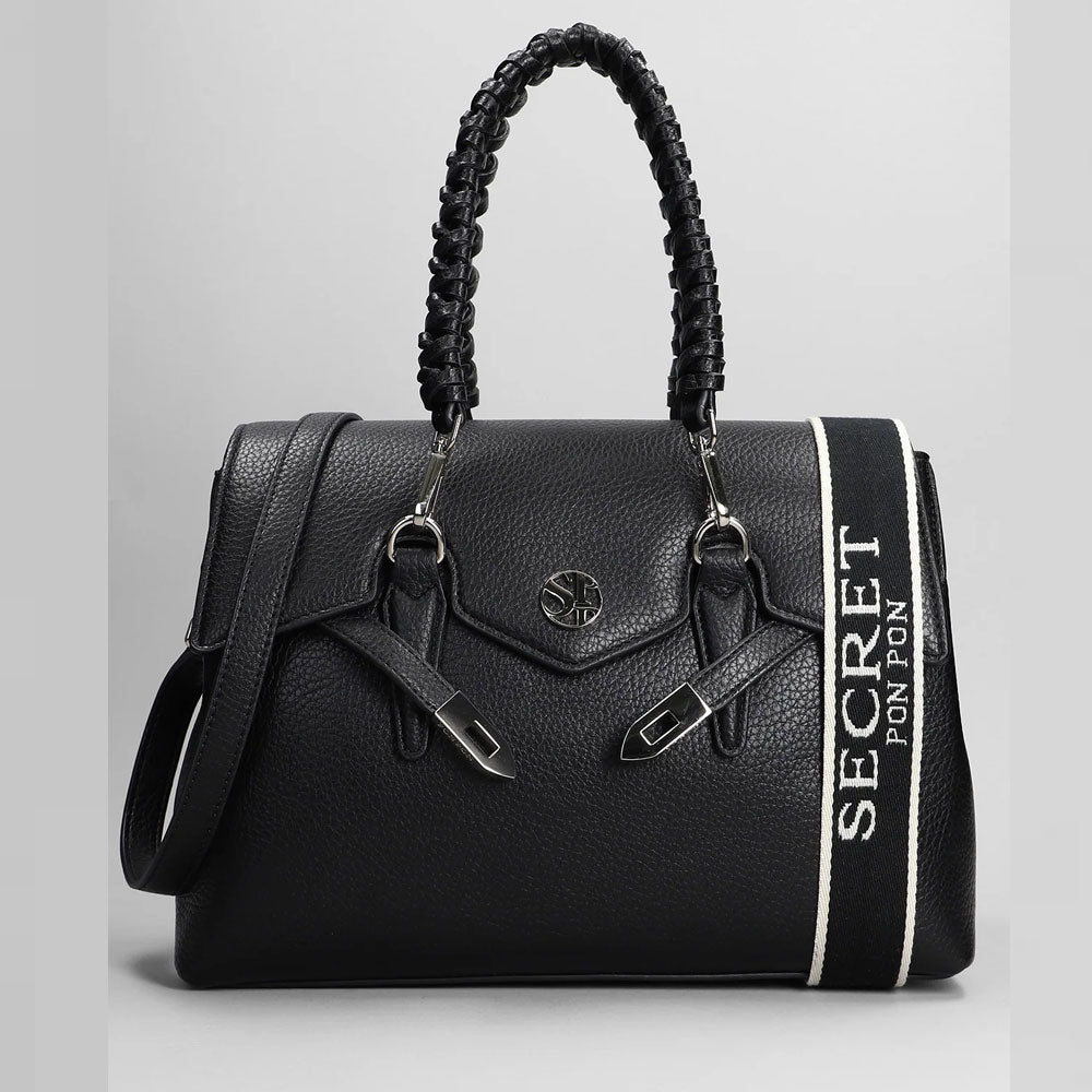 Secret Pon Pon Borsa Quiny Medium Colore Nero