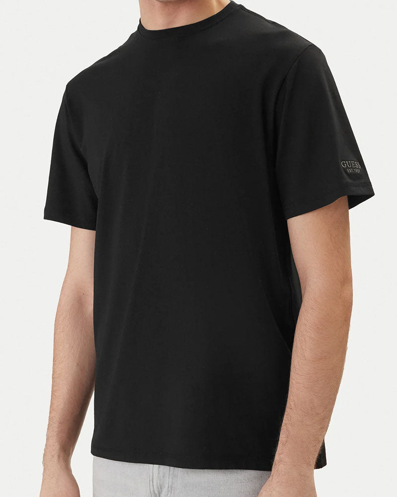 Guess T-Shirt in Modal Colore Nero