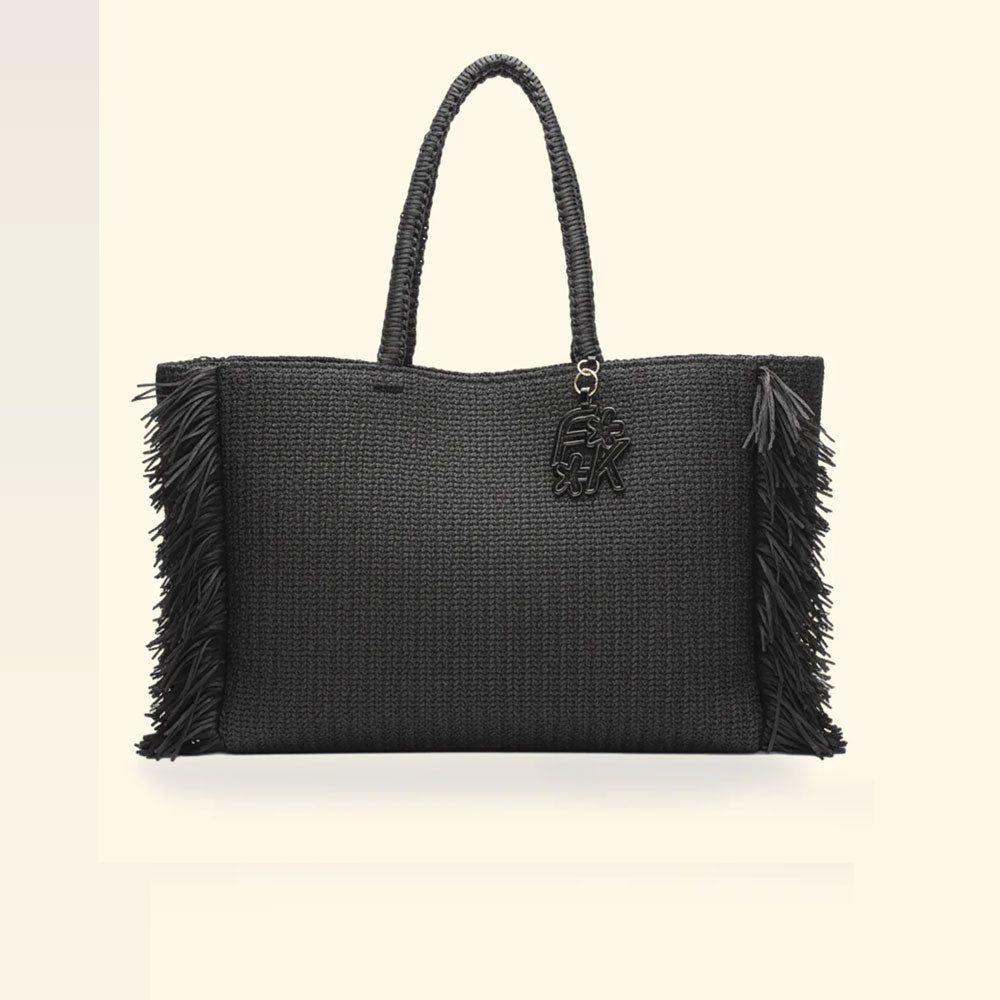 F**k Borsa Maxi con Frange Colore Nero