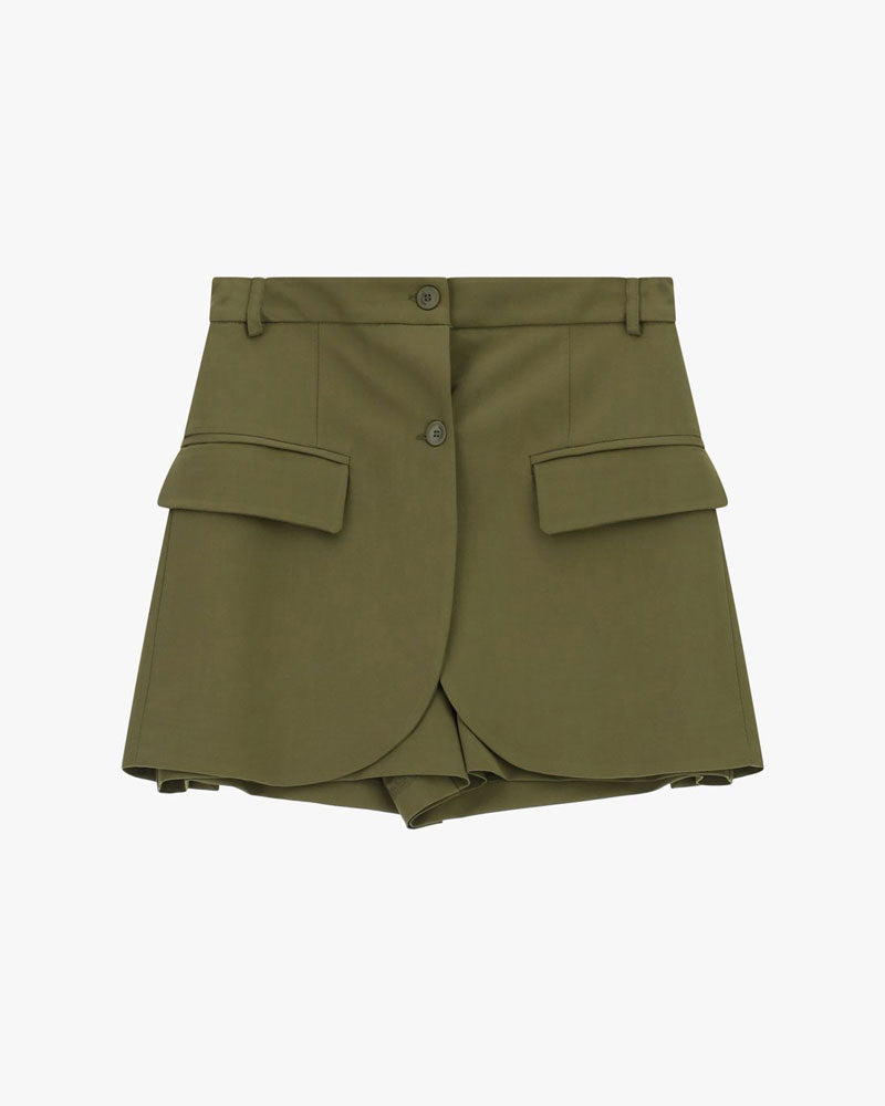 Imperial Skorts con Tasche Frontali e Chiusura Multipla Colore Pistacchio