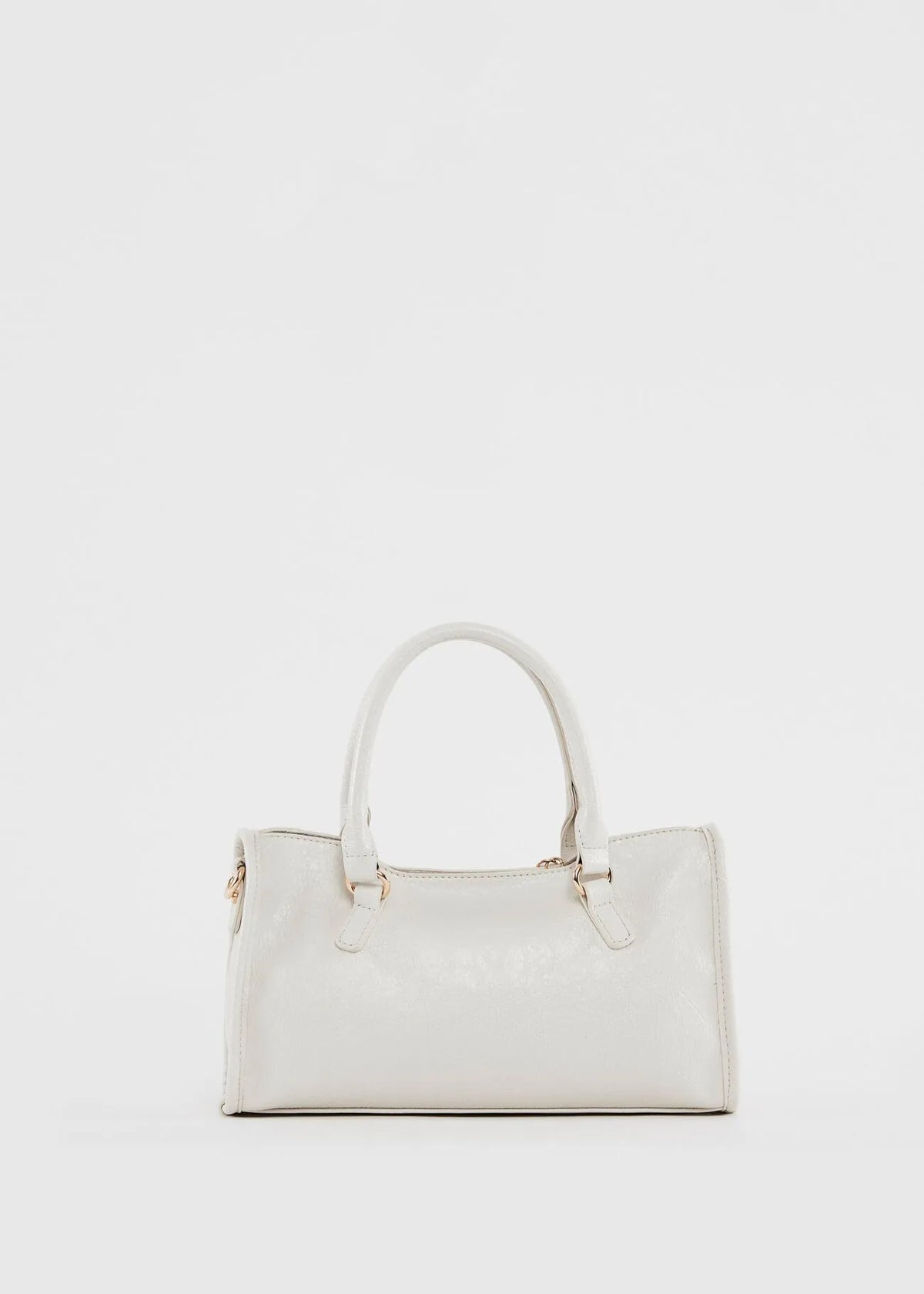 Gaudì Mini Borsa Top Handle Bianca in Similpelle Lucida