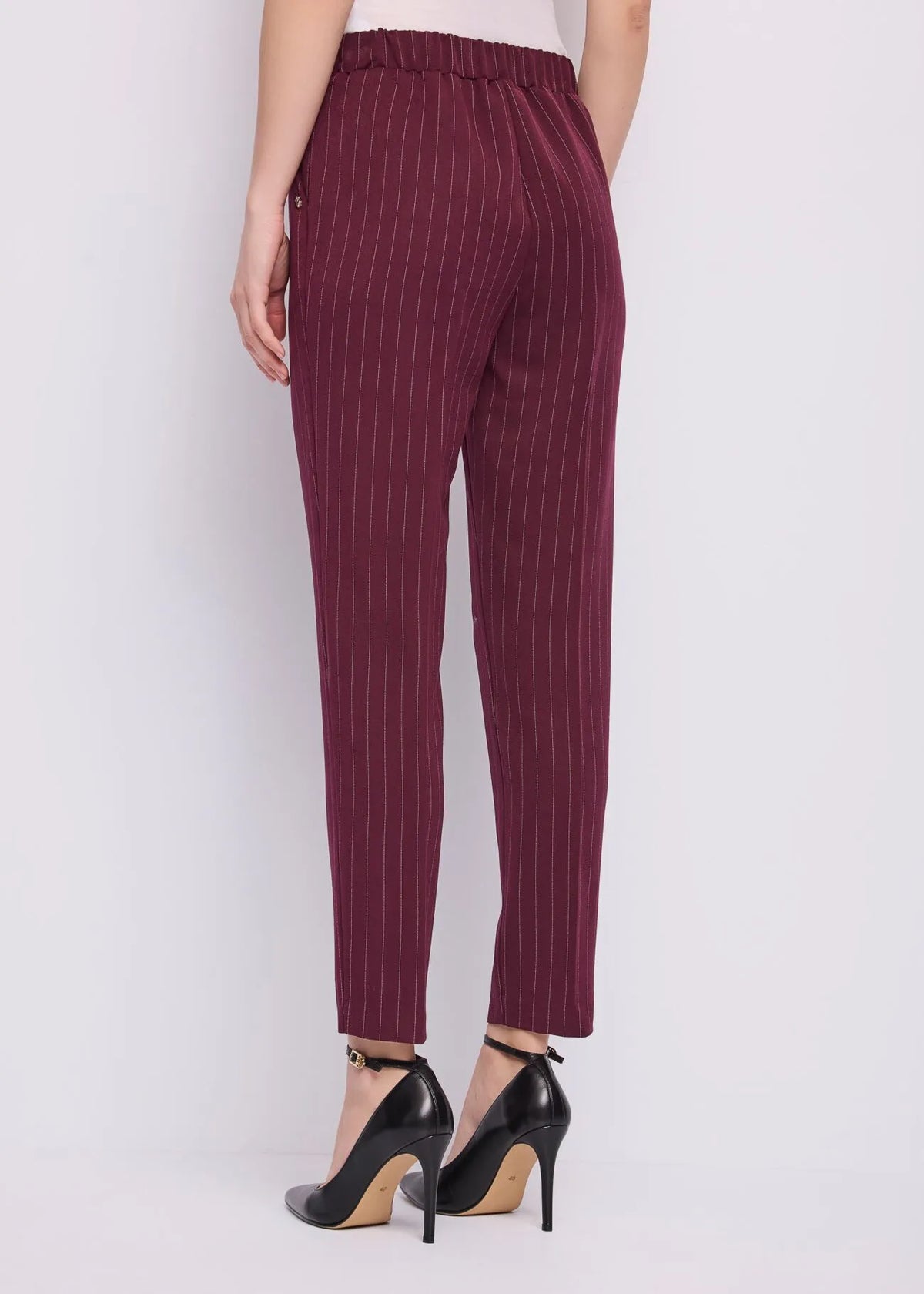 Gaudì Jeans Pantalone Gessato Colore Bordeaux