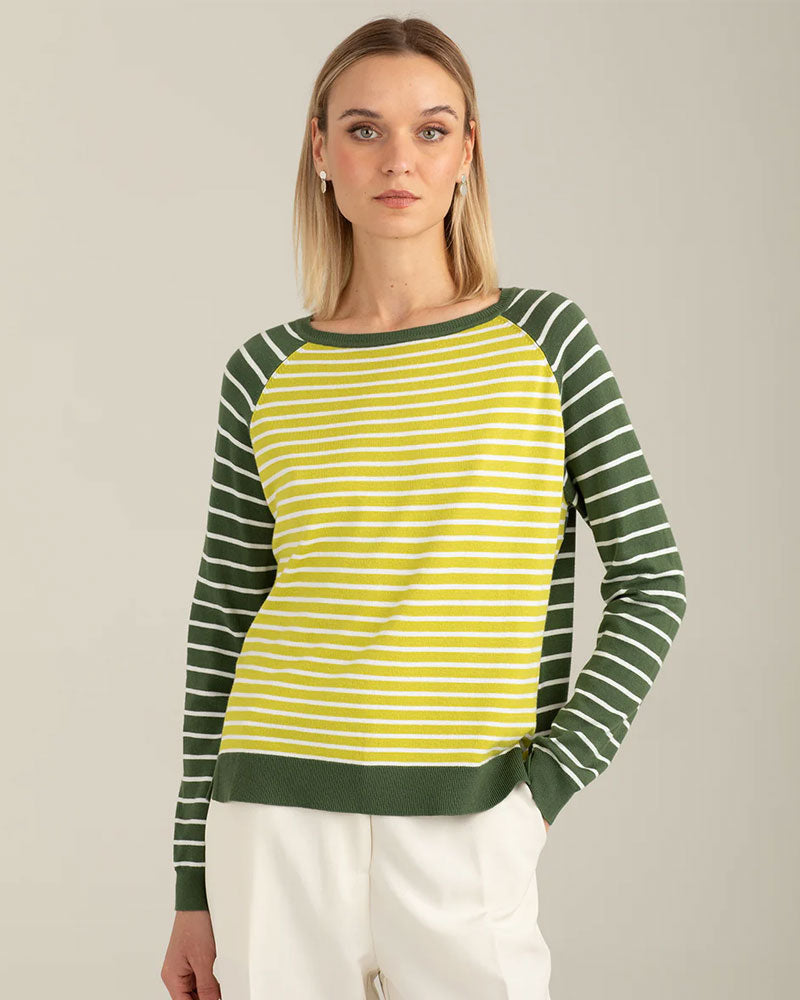 Fred Mello Maglia Girocollo Raglan Colore Sage