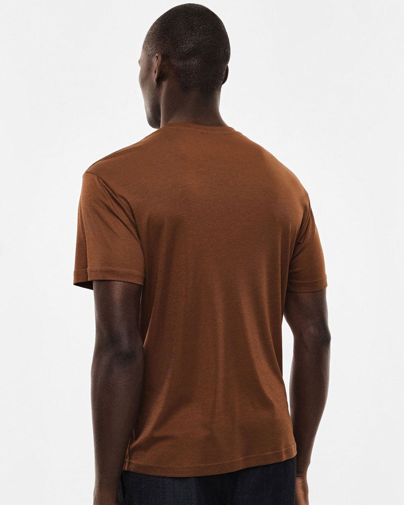 Imperial T-Shirt Girocollo Regular Fit Manica Corta Colore Tabacco