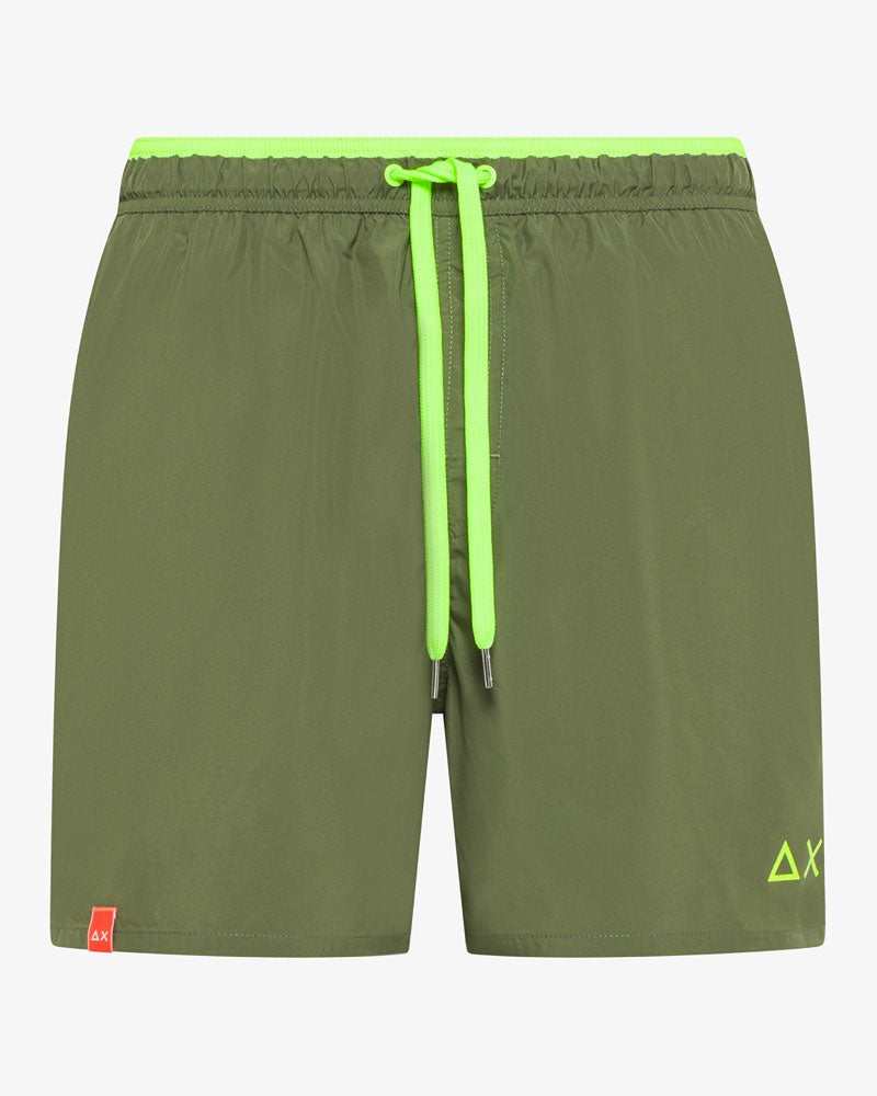 Sun68 Shorts Mare in Nylon Colore Verde