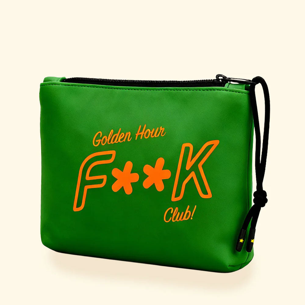 F**k Pochette con Logo Colore Verde