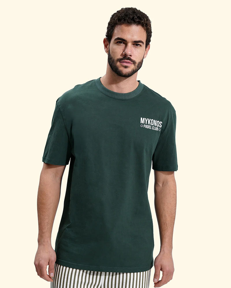 F**k T-Shirt con Logo Mykonos Colore Verde