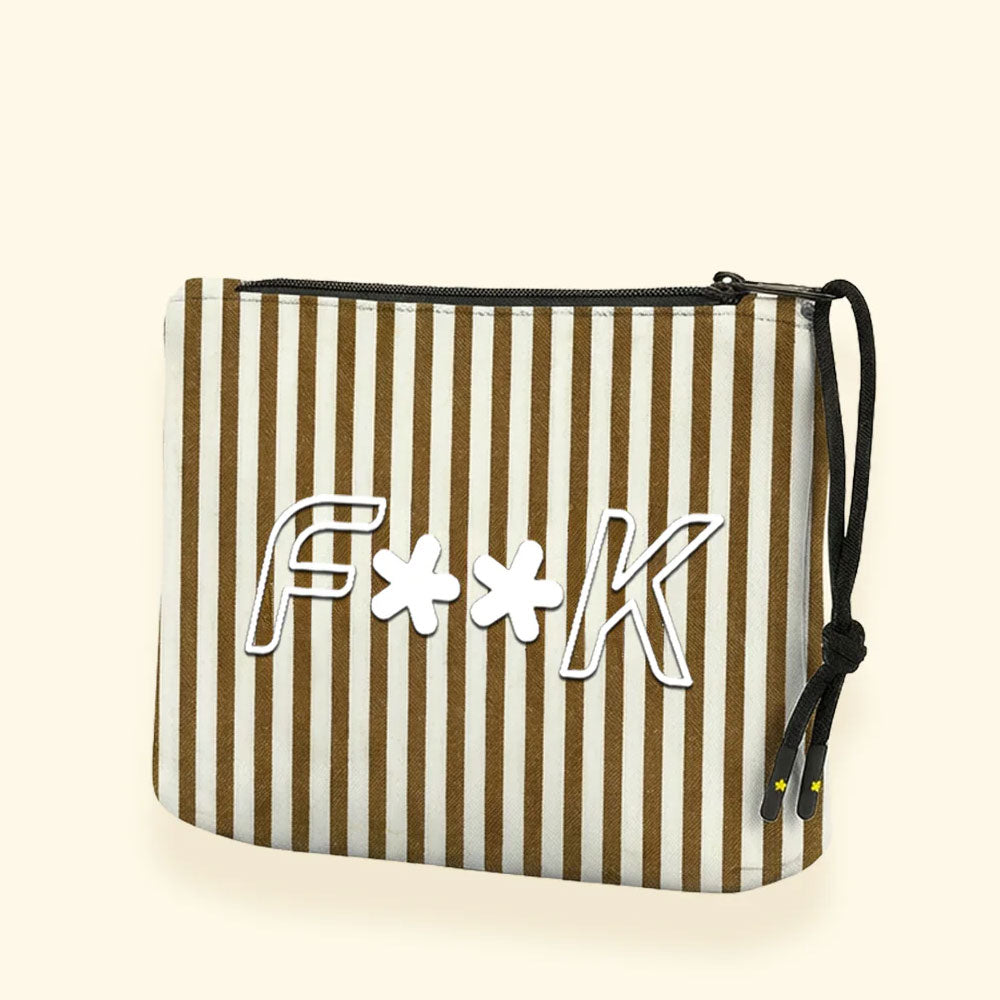 F**k Pochette Uomo con Fantasia Colore Bianco/Verde