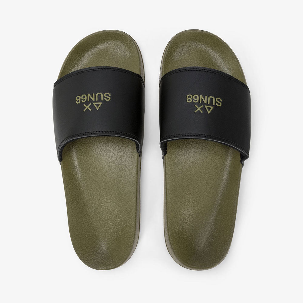 Sun68 Ciabatte con Logo Colore Verde