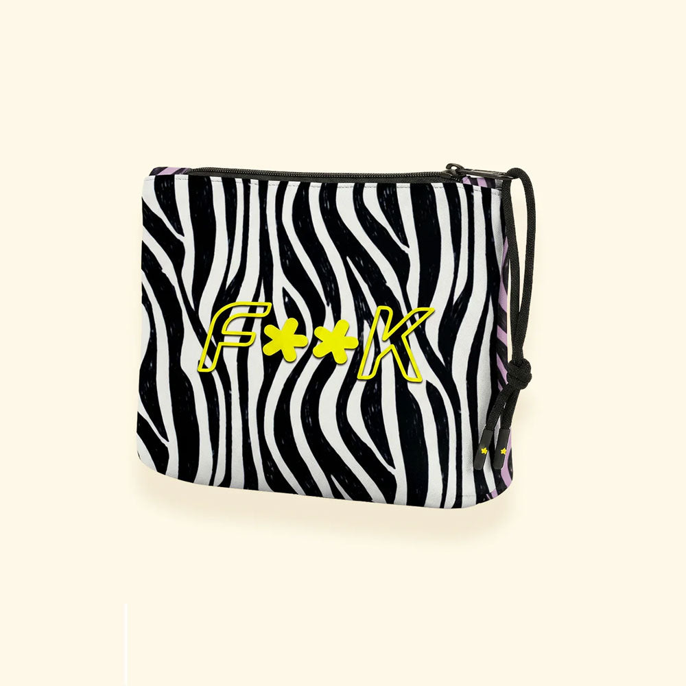 F**k Pochette Regular con Fantasia Colore Zebrato