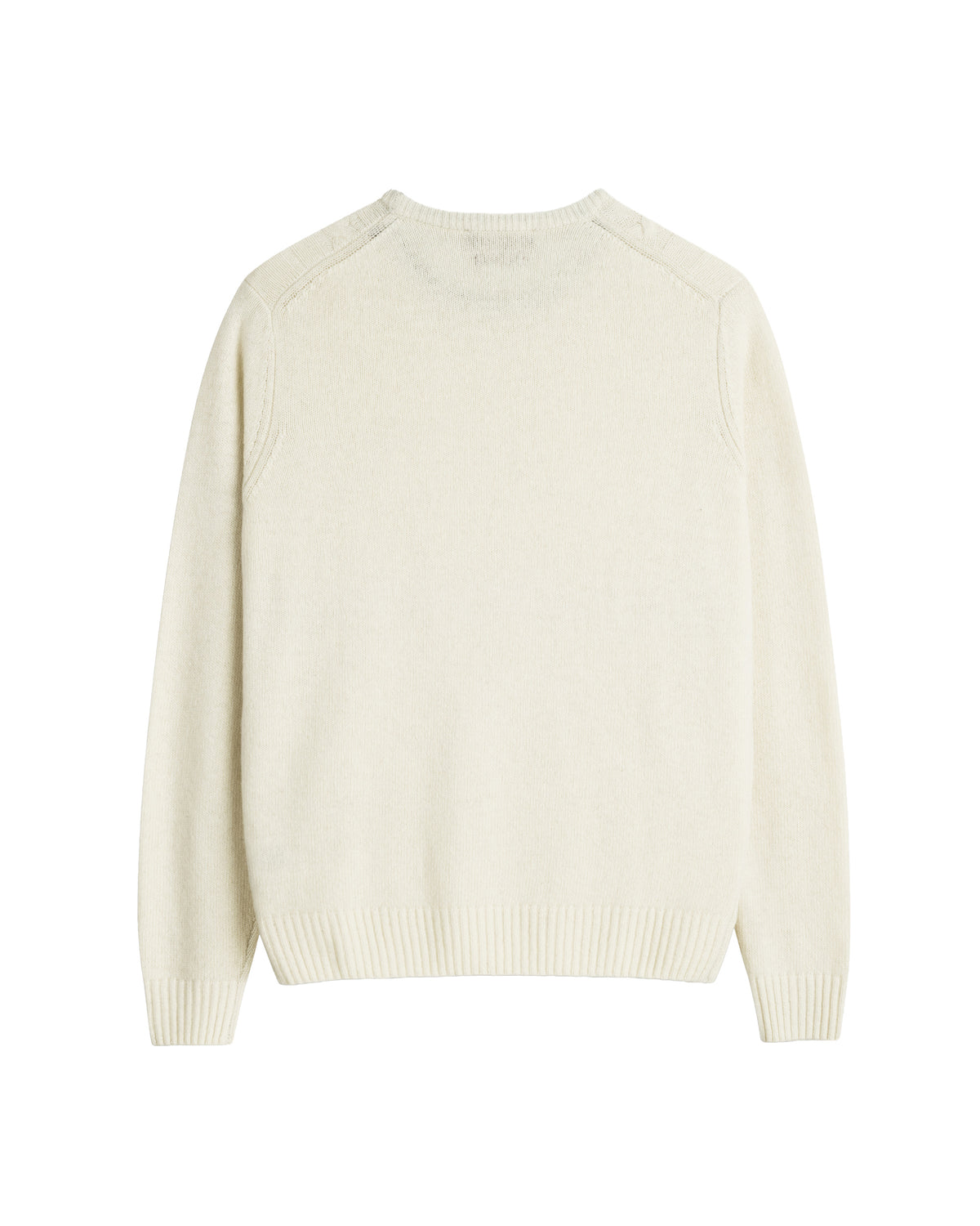 MCS Maglione Uomo Girocollo a Trecce Colore Bianco Panna