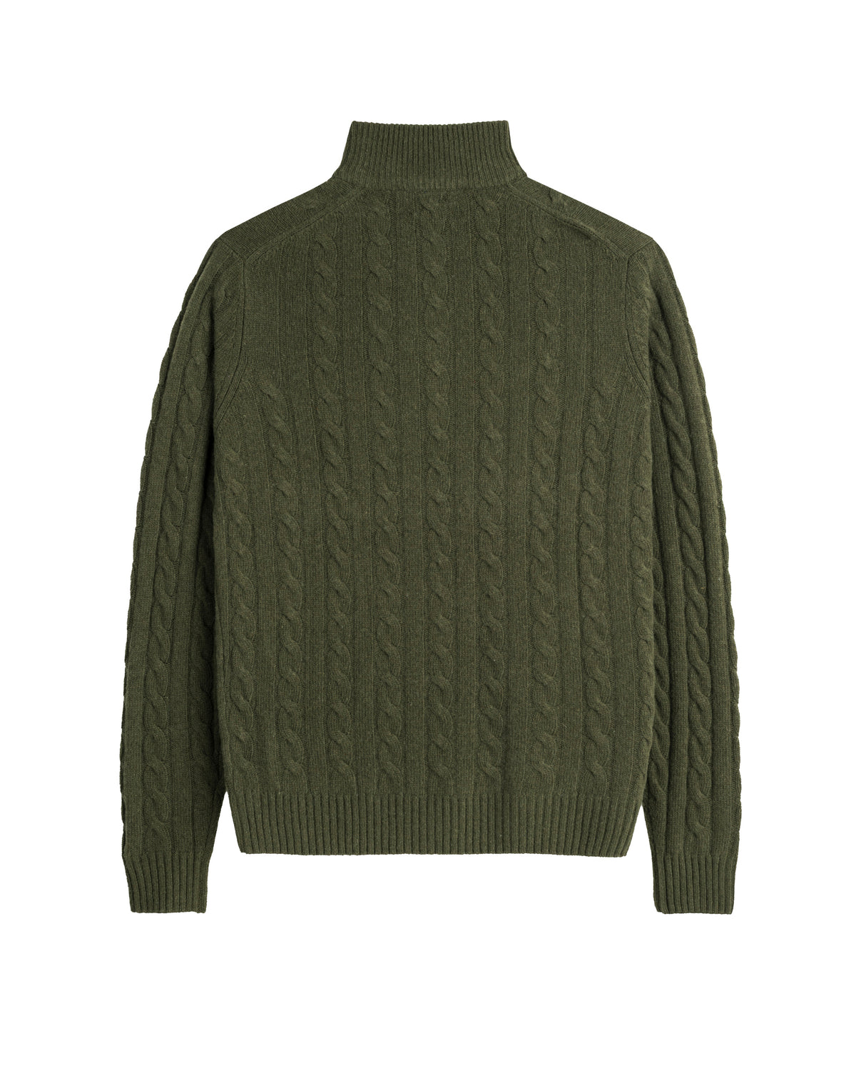 MCS Maglione Uomo a Trecce con Mezza Zip Colore Verde